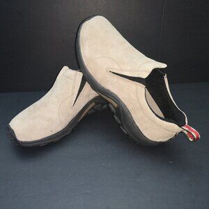 Merrell Jungle Moc Ladies Size 8 Taupe Ortholite Suede Hiking Slip On's